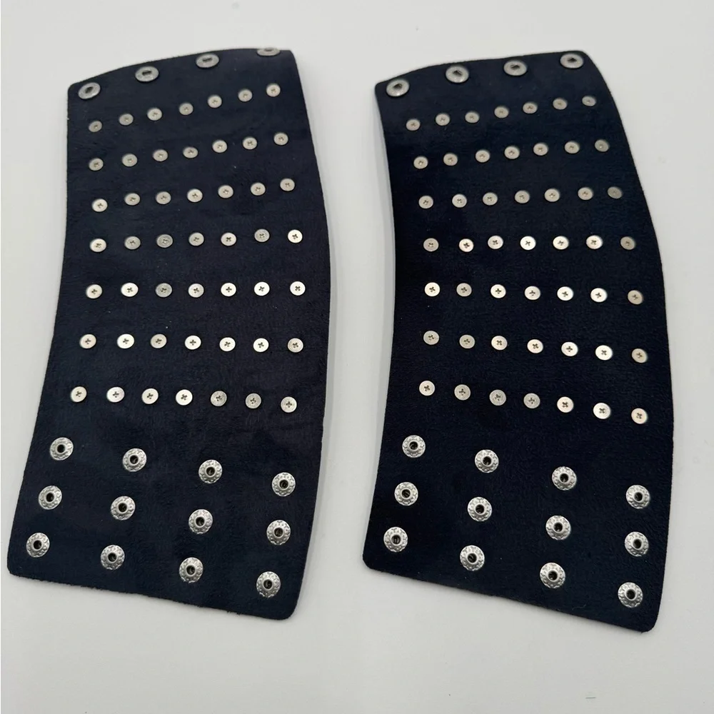 Unisex Punk Rock Biker Bracelet HZMAN Unisex Black Spike Studded